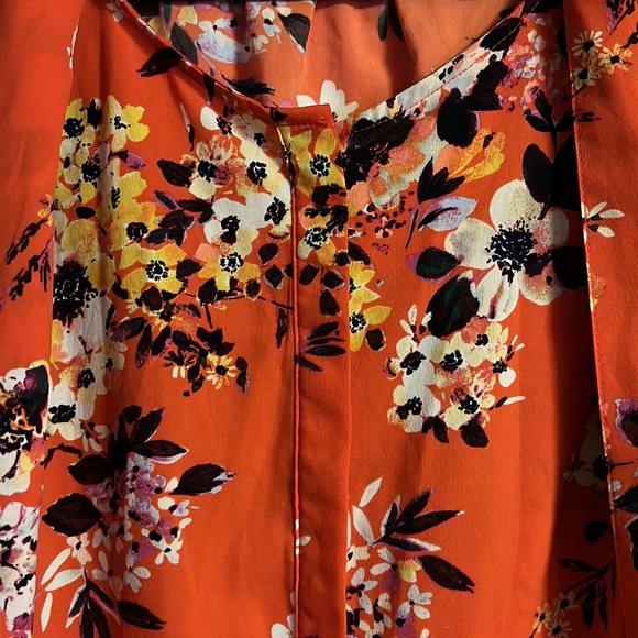 a new day sleeveless button down blouse
Size: Large
Color: Orange/Red - Picture 5 of 16